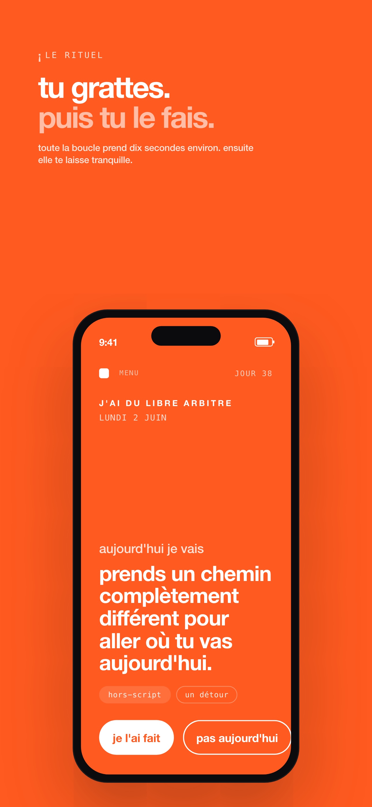 Whim : gratte la carte, puis va le faire.